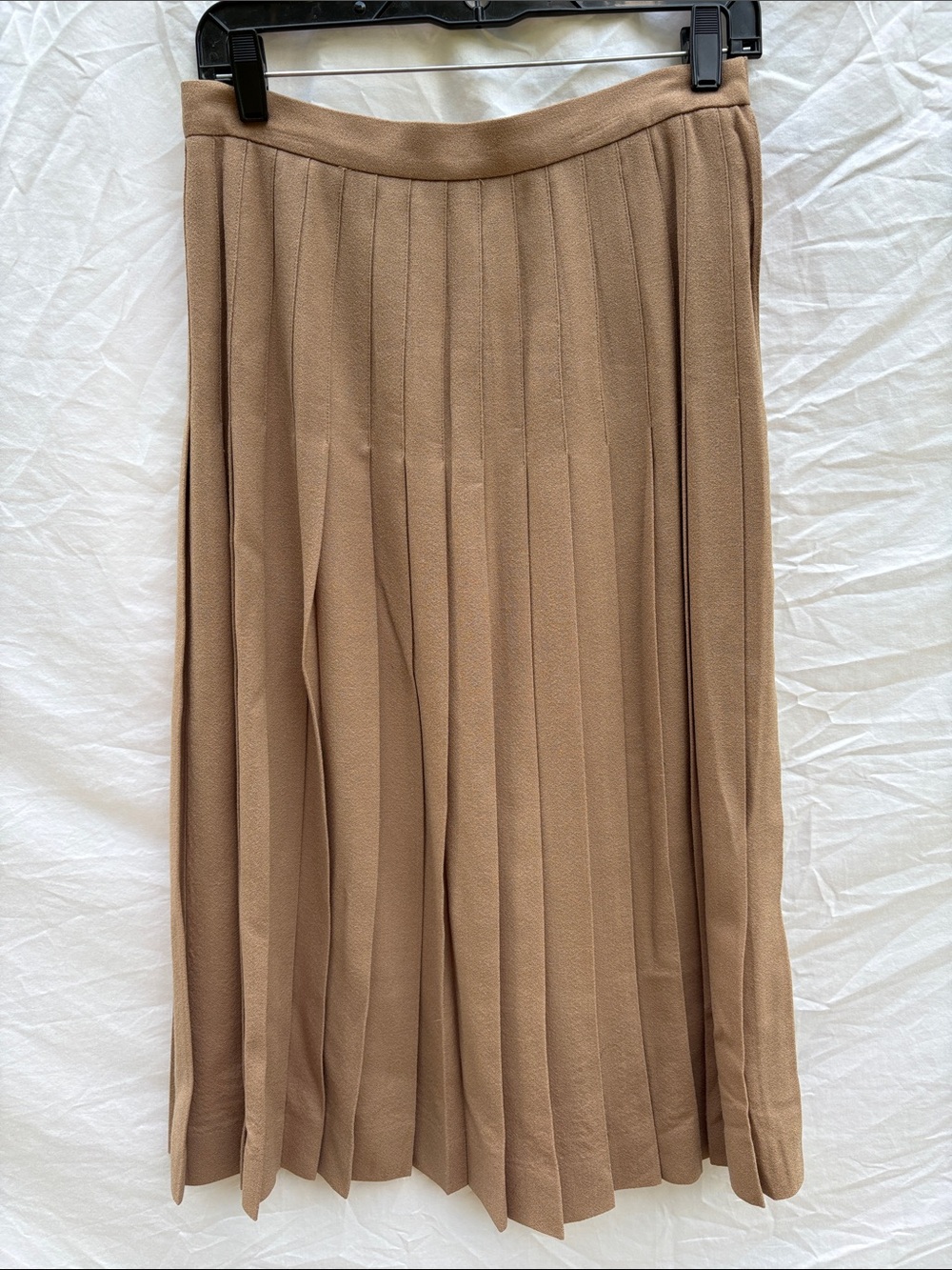JH Collectibles Tan Pleated Midi Skirt